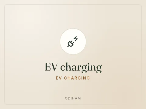 Illustrated tile for the EV chargers at Deer Park View car park